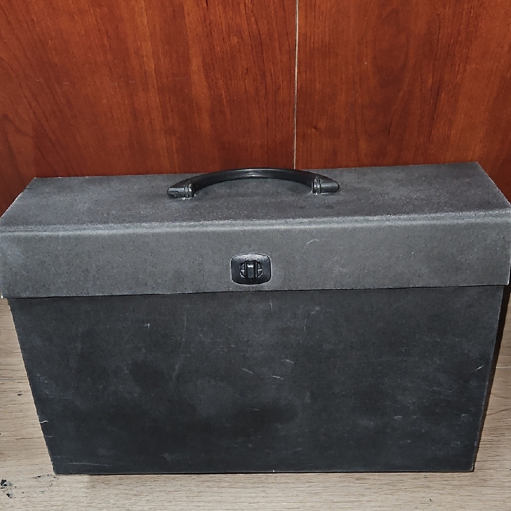 Black Document Carrying Case with Handle